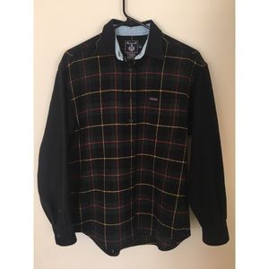 Façonnable plaid long sleeve button up shirt